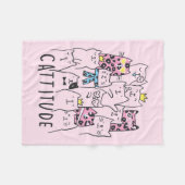 Niedlich Kitten Cattitude | Cat Lovers Gift Fleecedecke (Vorderseite (Horizontal))