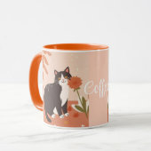Niedlich Kitten Chat Kaffee Personalisiert Tasse (Vorderseite Links)