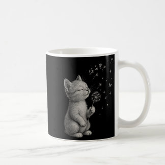 Niedlich Kitten Dandelion Blume Katze Gelassen Go Kaffeetasse