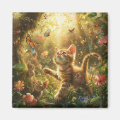 Niedlich Kitten Digital Art Magnet (Vorne)