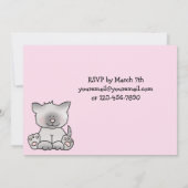 Niedlich Kitten Einladung zum 1. Geburtstag (Rückseite)