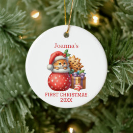 Niedlich Kitten Erste Weihnachten Keramik Ornament