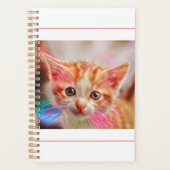 Niedlich Kitten Face Ginger Cat Sketch Planer (Vorderseite)