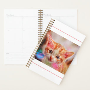 Niedlich Kitten Face Ginger Cat Sketch Planer