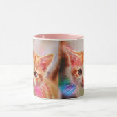 Niedlich Kitten Face Ginger Cat Sketch Tasse (Zentrum)