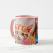 Niedlich Kitten Face Ginger Cat Sketch Tasse (Vorderseite Links)