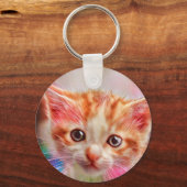Niedlich Kitten Face Schlüsselanhänger (Vorderseite)