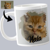 Niedlich Kitten Foto Cat Lover Grunge Spezielle Ta Jumbo-Tasse