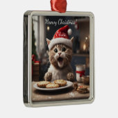 Niedlich Kitten Funny Santa Cat Weihnachten Ornament Aus Metall (Rechts)
