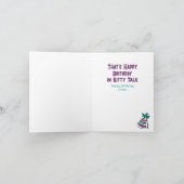 Niedlich Kitten Funny Sweet Cat Cartoon Geburtstag Karte (Innenseite)