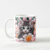 Niedlich Kitten Garden Cat Lover Name Tasse (Links)