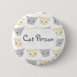 Niedlich-Kitten-Gesichtsmuster Button