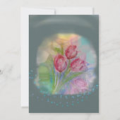 Niedlich Kitten Girl tulis Geburtstag Einladung (Rückseite)