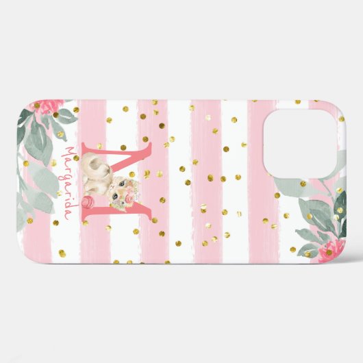 Niedlich Kitten Illustration Sweet Monogram Case M (Rückseite (Horizontal))
