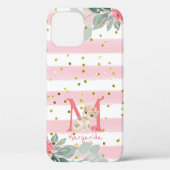 Niedlich Kitten Illustration Sweet Monogram Case M (Rückseite)