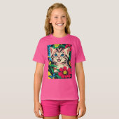 Niedlich Kitten im Pop Art Painting Style T - Shir T-Shirt (Vorne ganz)