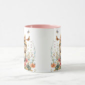 Niedlich Kitten in Blume - Adorable Cat Tasse (Zentrum)