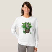 Niedlich Kitten in Catnip Pot T-Shirt (Vorne ganz)