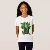 Niedlich Kitten in Catnip Pot T-Shirt (Vorne ganz)
