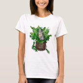 Niedlich Kitten in Catnip Pot T-Shirt (Vorderseite)