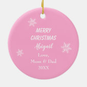 Niedlich Kitten in Kränz Keramik Ornament (Hinten)