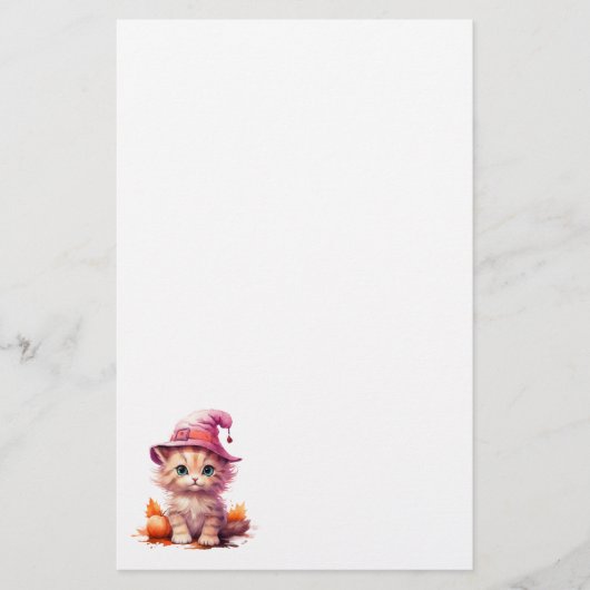 Niedlich Kitten in Pink Stationery Briefpapier (Vorderseite)