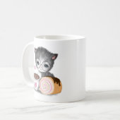 Niedlich Kitten Kaffee Süßkuchen Tasse (Vorderseite Links)