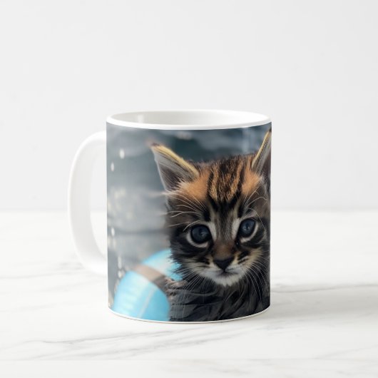 Niedlich Kitten Kaffeetasse (Vorderseite Links)