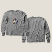 Niedlich Kitten Kids Long Sleev Shirt (Design Vorder- & Rückseite)