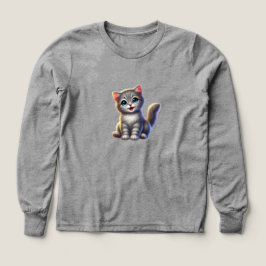 Niedlich Kitten Kids Long Sleev Shirt