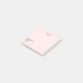 Niedlich Kitten Kitty Cat Pink Mädchenname Post-it Klebezettel (angewinkelt)
