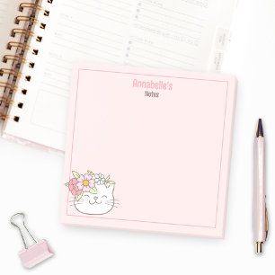 Niedlich Kitten Kitty Cat Pink Mädchenname Post-it Klebezettel