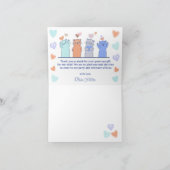 Niedlich Kitten Kitty Cats Herz Babydusche Dankeskarte (Innenseite)