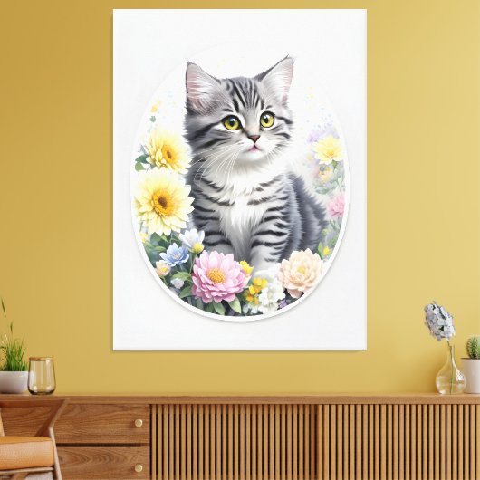Niedlich Kitten Leinwanddruck (Insitu (Wohnzimmer))