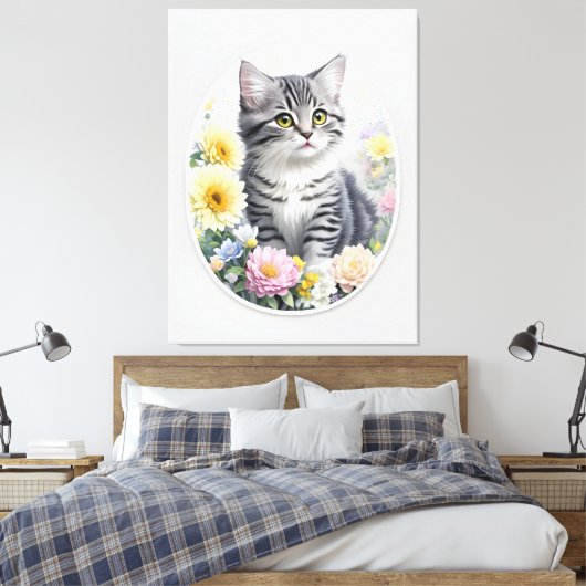 Niedlich Kitten Leinwanddruck (Insitu (Schlafzimmer))