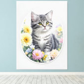 Niedlich Kitten Leinwanddruck (Insitu (Holzboden))