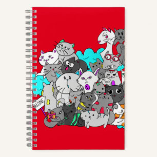 Niedlich Kitten Mashup Notizblock