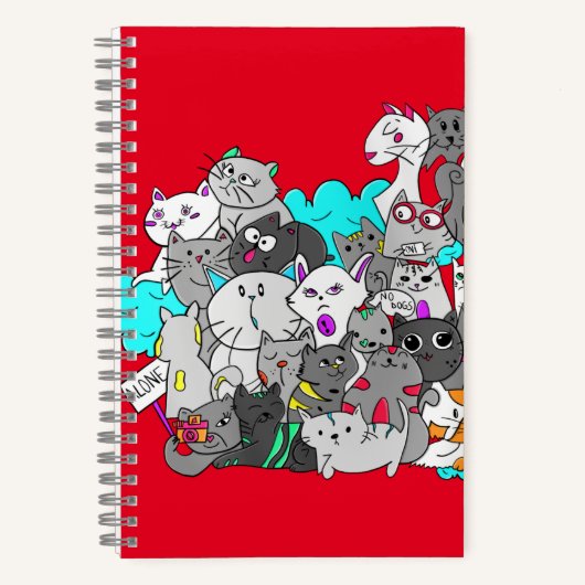 Niedlich Kitten Mashup Notizblock (Vorderseite)