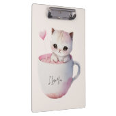Niedlich Kitten mit Ballon Herz Klemmbrett (Rechts)