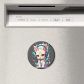 Niedlich Kitten mit Kopfhörer Magie Magnet (In Situ (Geschirrspüler))