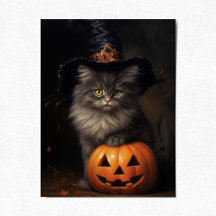 Niedlich Kitten mit Pumpkin, Viktorianisches Hallo