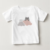 Niedlich Kitten Modern Pattern Babydusche Baby T-shirt (Vorderseite)
