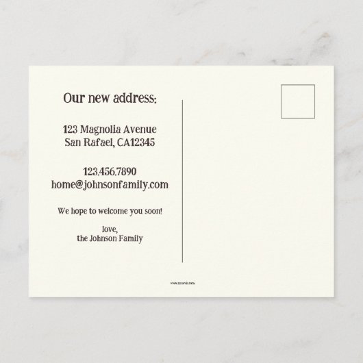 Niedlich Kitten Moving New Address Ankündigungspostkarte (Rückseite)