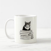 Niedlich Kitten on Books Kaffeetasse (Links)
