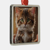 Niedlich Kitten Ornament Aus Metall (Rechts)