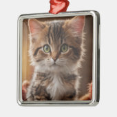 Niedlich Kitten Ornament Aus Metall (Links)