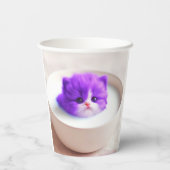 Niedlich Kitten Pappbecher (Rückseite)