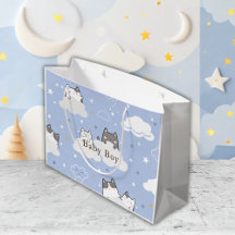 Niedlich Kitten Pattern Blau