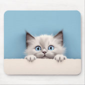 Niedlich Kitten Peeking Ragdoll Cat Mousepad (Vorne)