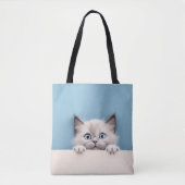 Niedlich Kitten Peeking Ragdoll Cat Tasche (Vorderseite)